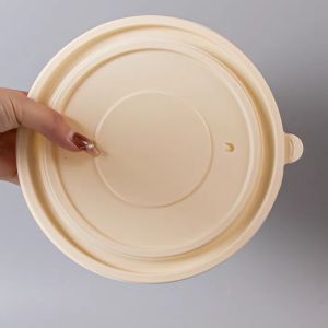 Disposable Corn Starch Container Degradable 2 Layer For Soup Noodle