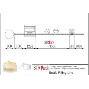 China Face Cream Jar Filling Line / Paste Piston Filling Machine Line With Touch Screen Control on sale