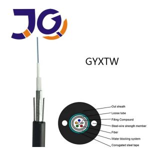 Buy cheap GYXTW Aerial Fiber Optic Cable Armoured 2 4 6 8 10 12 24 Core 1km from wholesalers