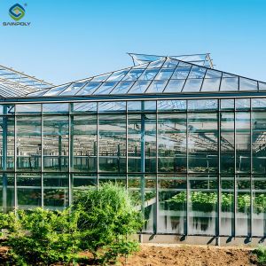 Buy cheap Glass Film Polycarbonate Greenhouse Flower Greenhouse With Intelligent Systems from wholesalers