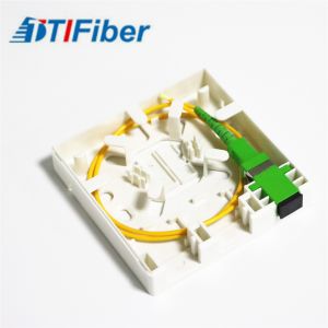 2 Port Socket Panel 86x86x27mm FTTH Fiber Optic Terminal Box