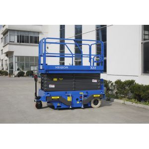 Buy cheap 12M Mobile Scissor Lift With Pulling Device from wholesalers