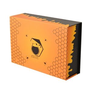 Black Orange Custom Magnetic Closure Gift Boxes Matte Foldable Packaging Box For