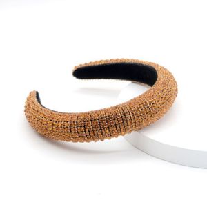 Buy cheap Luxury Rhinestone Silk Makeup Headband 100g Weight 3cm Width from wholesalers