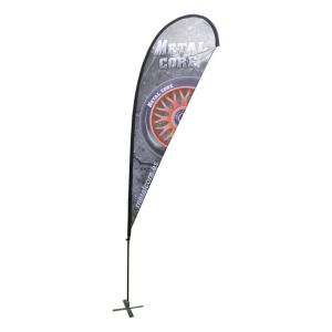 Buy cheap Flying Style Polyester Custom Beach Flags For Outdoor Advertising from wholesalers