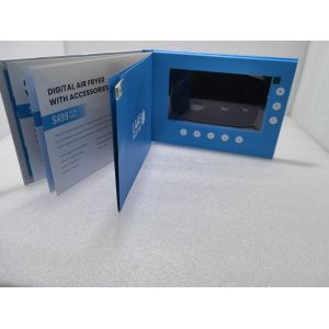 China 7 Inch Custom Hardcover Video Book with Multiple Pages Premium Multi-Leaf LCD Video Brochure for Marketing Events  Corporate Presentations on sale