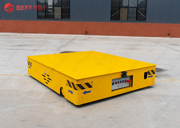 Large Capacity Steel Factory Battery Trackless Transfer Car