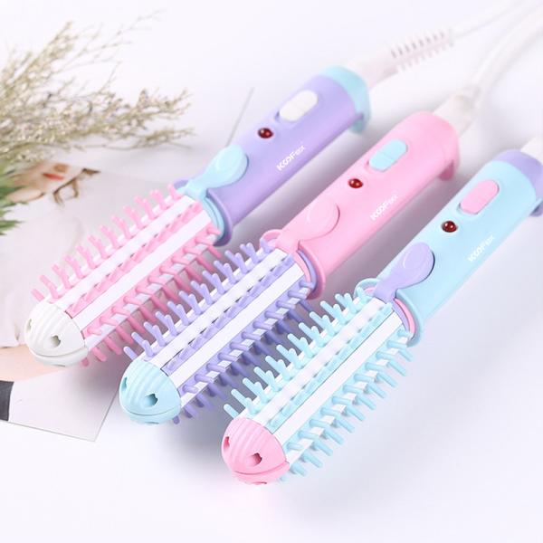 Quality Ultralight Ceramic Hair Curler And Straightener , 20W Frizzproof 3 In 1 Hair Brush for sale