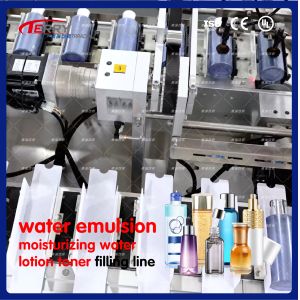 6 Heads Cosmetics Filling Machine Lotion Bottle Filler PLC Control
