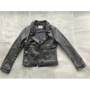 Buy cheap Womens Dark Brown PU Leather Jacket With Plastic Zip Through S M L XL LEDO1727 from wholesalers