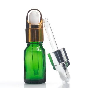 Buy cheap Green 10ml Oil Dropper Glass Bottle With Customized Surface Handling from wholesalers
