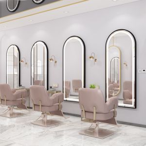 Extruded Arch Wall Mirror Aluminium Frame For Home Decor Brushed