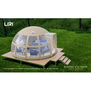 Buy cheap Panorama Dome Luxury Glamping Tent 6x8m Wooden Structure For Exhibition from wholesalers