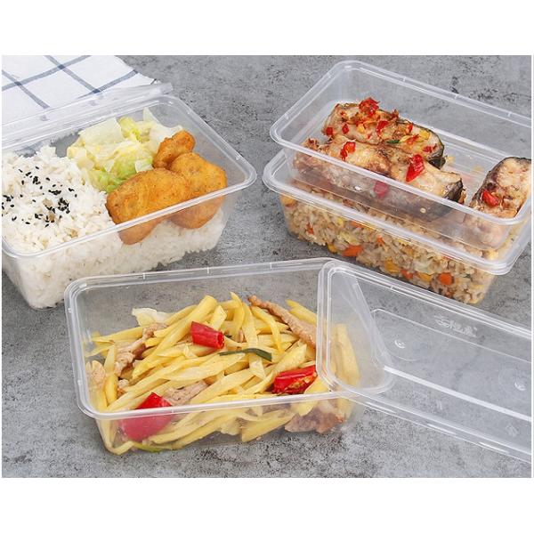 Quality Stackable BPA Free Food Container Disposable Plastic Microwavable With Lid for sale