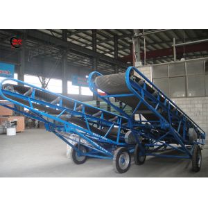 Buy cheap Cement Carbon Steel Mobile Conveyor Belt 2m Portable Industrial Overland from wholesalers