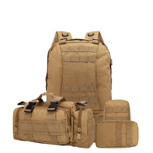Buy cheap 600D Oxford Tan Military Tactical Backpack 55L Molle System product