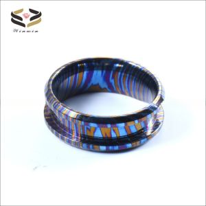 Buy cheap Customized Handmade Natural Colourful Timascus Rings Blank Inlay Ring for Men Width 8mm Third Party Appraisal Certificate from wholesalers