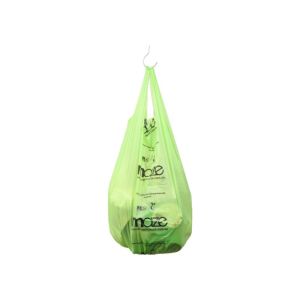 Green White Biodegradable Plastic Bags Transparent Thickness Custom Compostable