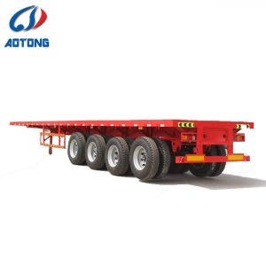Buy cheap Japan Market Semi Truck Flatbed Trailer with 80T Max Payload and Hydraulic Ladder from wholesalers