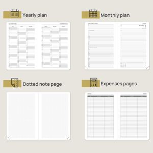 Buy cheap 2024 Hardcover Academic Planner Weekly Monthly Page Layout Expense Pages from wholesalers
