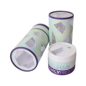 Buy cheap Glossy Lamination Paper Cylinder Box Round Makeup Brush Tube Case from wholesalers
