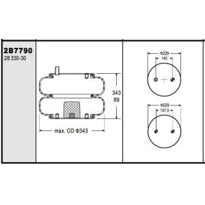 Buy cheap W01-358-7790 Firestone Goodyear 2B12-324 Industrial Air Spring Bellows Number 22C-1.5 from wholesalers