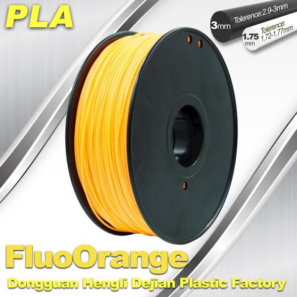 Quality Eco Friendly PLA Fluorescent Filament 1.75mm / 3.0mm 3D Printing Filament for sale
