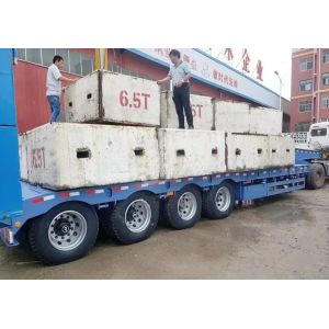 Buy cheap 3 Axles 60-100ton 40FT Hydraulic Flated/ Lowbed Truck Trailer with High Load Capacity from wholesalers