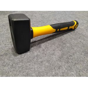 Stoning hammer(XL-0068) with powder coated surface, colored rubber handle and
