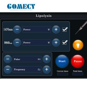 AC110V 220V Endolift Laser Machine Air Cooling 1470nm 980nm With LCD Touch