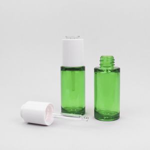 Buy cheap 30ml Transparent Green Cosmetic Dropper Bottles For Essential Oils from wholesalers