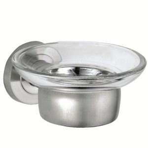 China Frosted Glass Soap Box Sus304 Wall Mounted Soap Dish on sale