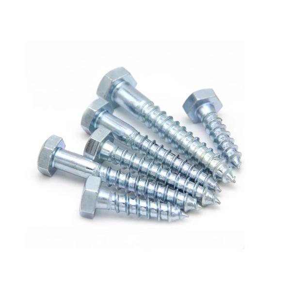 Quality M5 M6 Carbon Steel Hex Head Self Tapping Screw With Half Thread Zinc Plated Galvanized for sale