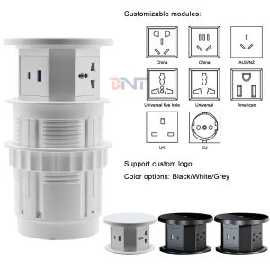 Buy cheap OEM/ODM Smart Pop-Up Power Outlet Aluminum Tabletop Socket with 4 AC Outlets & 2 USB Ports IP44 Standard for Charging from wholesalers