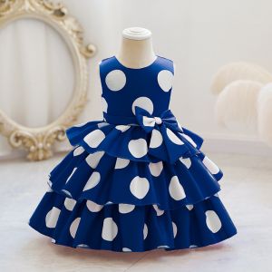 Buy cheap 7Y-8Y Kid Polka Dot Princess Birthday Dress 60% Cotton from wholesalers