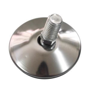 Silver Finish Adjustable Table Feet With 12 / 13mm Length Thread Office Chair