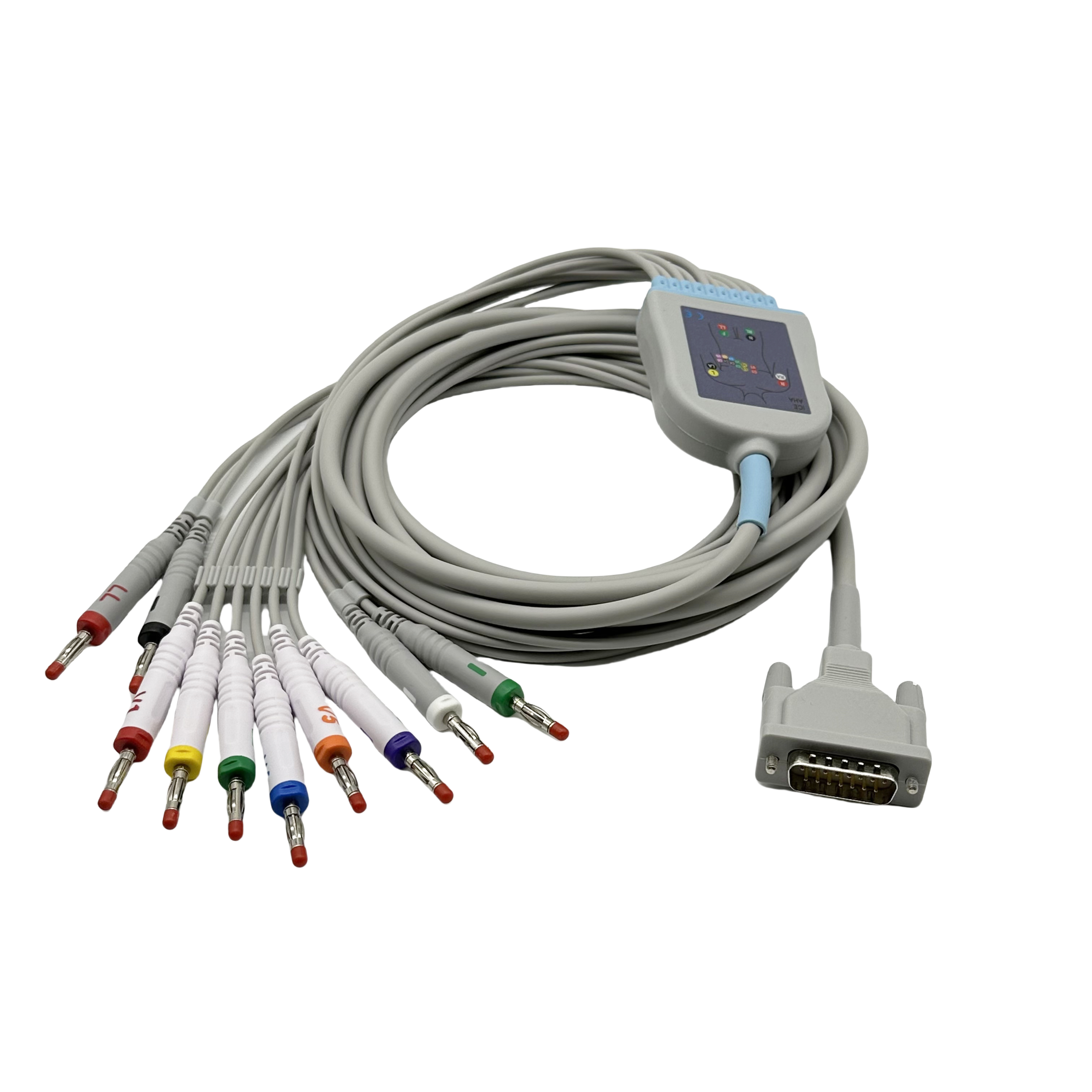 Buy cheap Schiller AT1 / 2 EKG Cable With Long Screw DB 15 PIN Connector 5.0mm Dia from wholesalers