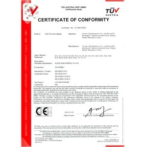 Conwin Optoelectronic Co., Ltd. Certifications