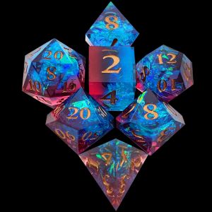 Buy cheap Multi Color Custom Resin Dice DND#RPG Red And Blue Smooth Texture from wholesalers