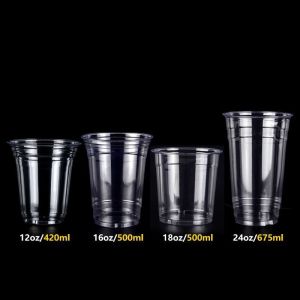 Buy cheap PLA Clear Cups φ90mm 16oz Compostable Cups Environmental Friendly from wholesalers