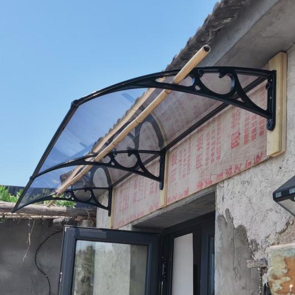 Customized PC Canopy With Black Frame And Polycarbonate Sail Material
