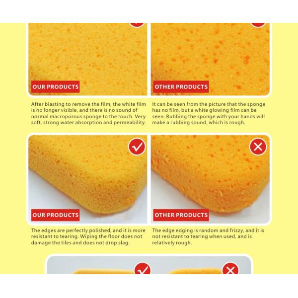 High Quality Non-dross Cleaning Sponge Tile Ceramic Grouting Sponge Kitchen Washing Sponge