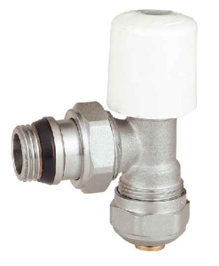 Buy cheap Angled Chrome Trv Manual Radiator Valves 16mmx1/2'' For PEX Pipe from wholesalers