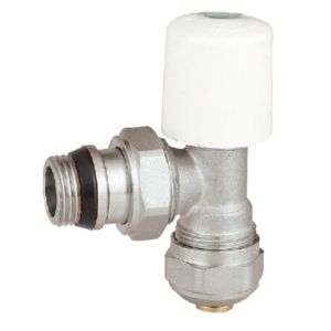 Buy cheap Angled Chrome Trv Manual Radiator Valves 16mmx1/2'' For PEX Pipe from wholesalers