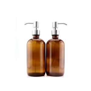 Buy cheap Round Amber Glass Cosmetic Bottles Chemical Resistant Long Life Span from wholesalers