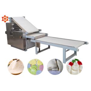 High Efficiency Automatic Pasta Machine Pizza Dough Sheeter 304 Stainless Steel