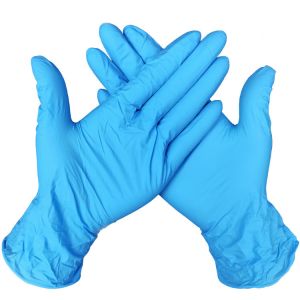 Buy cheap Elasticity Nitrile Disposable Gloves , Polythene Disposable Gloves Smooth Surface from wholesalers