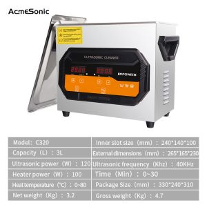 3L Ultrasonic Cleaning Machine 100w Ultrasonic Washing Machine