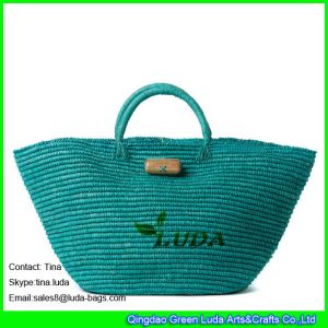 Buy cheap LUDA new designer blue raffia handbags crochet raffia straw bags from wholesalers
