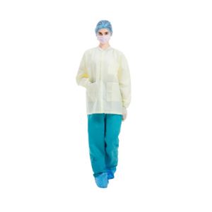 FDA Disposable Lab Coats , Long Sleeves Disposable Hospital Scrubs